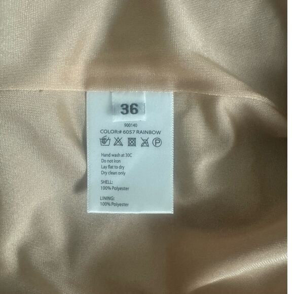 ROTATE Birger Christensen Rainbow Metallic Striped Mini Dress Size 4 - Picture 7 of 15